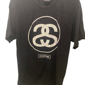 Vintage Stussy 1990 Black Graphic T-Shirt